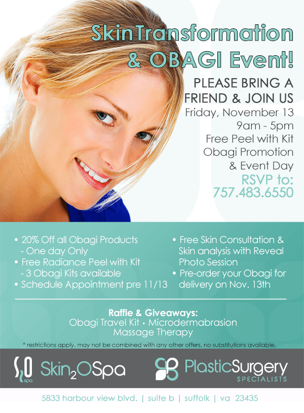 November 13, 2015 Skin Transformation Event at Skin2O MedSpa
