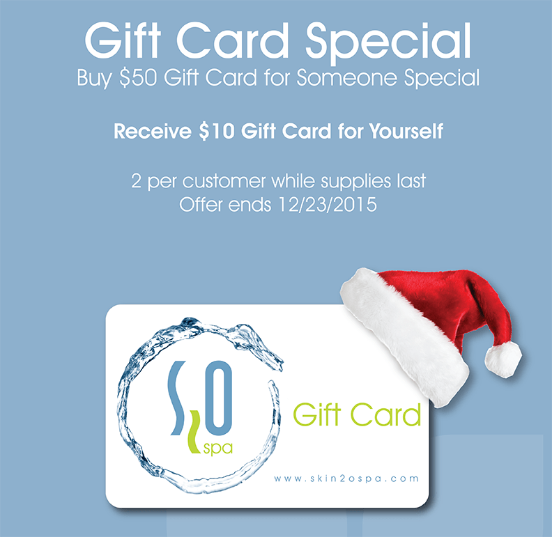 Gift Card Special December 2015 Skin2o Med Spa
