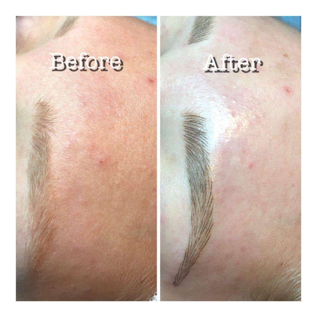 Microblading Skin2O Spa Before and After