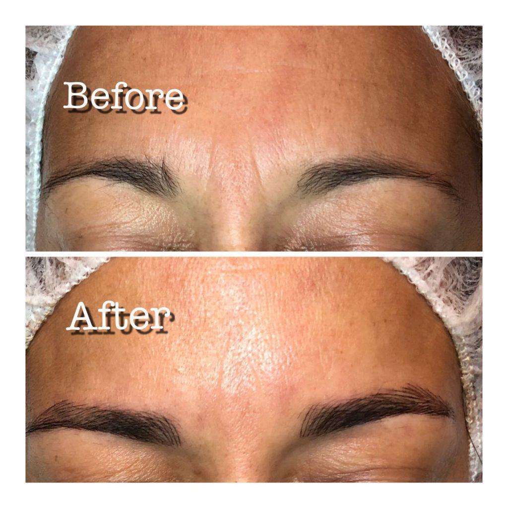 Microblading Skin2O Spa Before and After